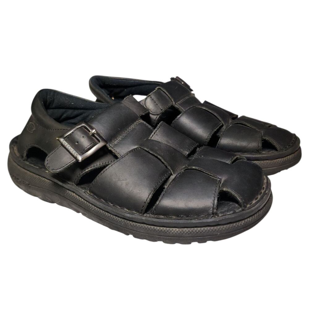 Skechers Chunky Fisherman Sandals Mens Size 10 90s Y2K Platform Goth Gothic 7411